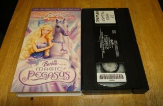 Barbie And The Magic Of Pegasus (vhs,  2005) Rare Animated Kids Family