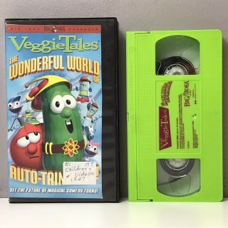 Veggietales Wonderful World Of Auto - Tainment Vhs Video Tape Christian Rare Fast