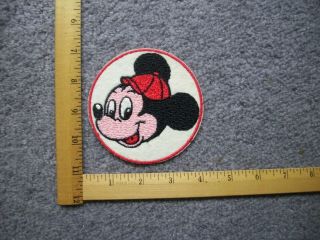 Old Rare Vintage Walt Disney Mickey Mouse Iron On Patch
