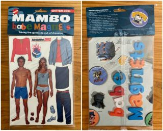 Mambo Rare Magnet Set In Packaging 2001 Surfing Promo