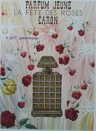 Publicite Caron La Fete Des Roses Parfum Jeune Fleur De 1951 French Ad Pub Rare