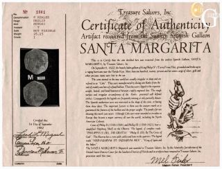 Santa Margarita Shipwreck 8 Reales Coin Grade 1 Extremely Rare Assayer T Potosi