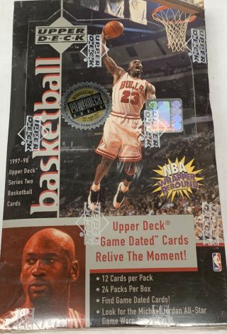 1997 - 98 Upper Deck Series 2 Basketball Wax Box (game Dated?) Rare
