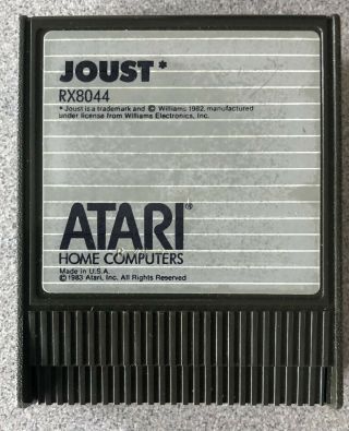 Joust Rare Vintage Atari 400 800 Xl Xe Rx8044 Video Game Cartridge