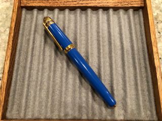 Cartier De Pasha 1990 Rollerball Pen | Blue Decor | Ultra Rare Vguc