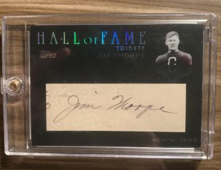 Rare Jim Thorpe Cut Auto.  Topps 2006 Hall Of Fame Tribute Cards 1/2.  See Desc