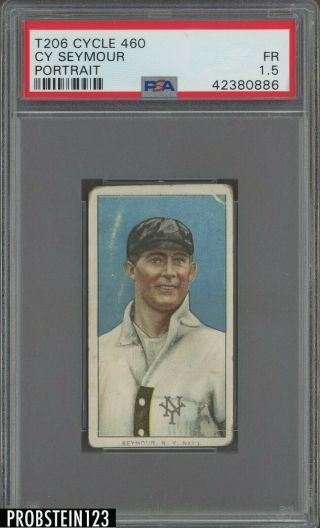 T206 Cy Seymour Portrait Cycle 460 Rare Back Tough Psa 1.  5 " Only One Known "