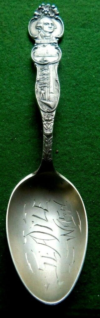 Vintage Sterling Silver Spoon From Seattle Washington With George W Atop Lqqk