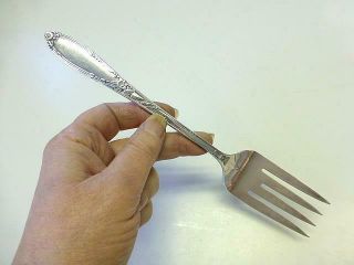 Chateau 1881 Rogers Silverplate Meat Serving Fork Wm A Rogers Heirloom 1934