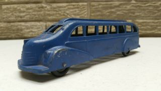 Old Vtg Antique Collectible Diecast Metal Masters Co Toy Bus Made In Usa Blue