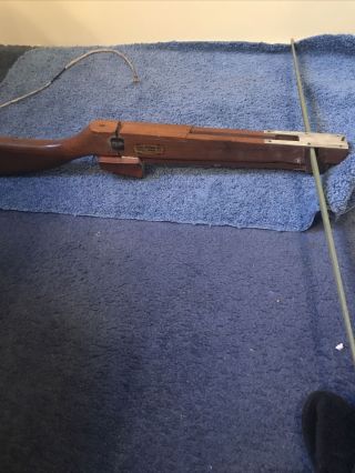 Rare Antique Crossbow With Cocking Assist And Two Bows 1951