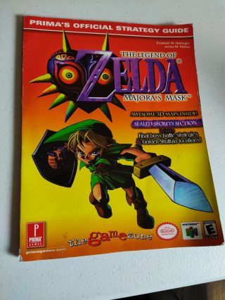 Rare Cover Primas Official Strategy Guide: The Legend Of Zelda Majoras Mask N64