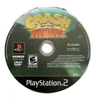Crash Of The Titans Playstation 2 Ps2 Kids Game Disc 6t Bandicoot Rare