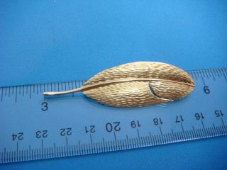 AUTHENTIC TIFFANY & Co.  RARE LARGE 18K YELLOW GOLD LEAF BROOCH 9.  7 GRAMS 3