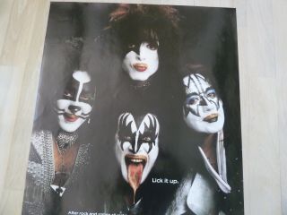 Rare Vintage Kiss Got Milk? Poster Promo Advertisement Gene Simmons