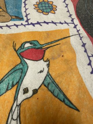 Vintage Disney Pocahontas Fashion Tapestry Fleece 7’x6’ Twin Rare Full Blanket 2