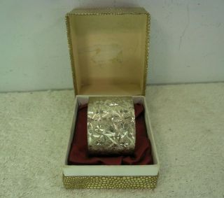 Unengraved And Boxed Solid Silver Napkin Ring,  Birmingham 1975