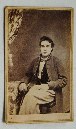 Antique Cdv Photo Of A Handsome Civil War Soldier ? South Strafford Vermont