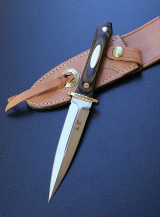 Rare Vintage 1980’ Al Mar Seki Japan Dagger Knife With Sheath