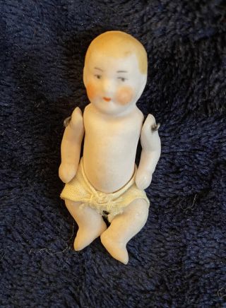 Antique German All Bisque Doll 2 In Antique Doll Baby Small Doll Dollhouse Doll