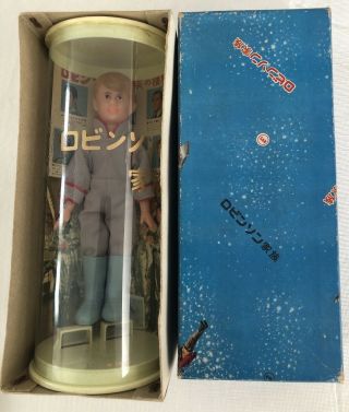Vintage Lost In Space Will Robinson Doll Marusan 1966 Rare In Tube And Box