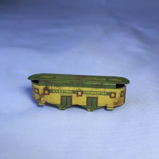 Vintage Cracker Jack Prize Tin Lithograph Toy Train Electric Locomotive