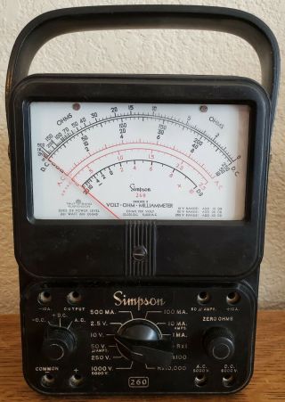 Simpson Model 260 Series 5 Analog Multimeter With Handle