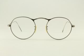 Rare Authentic Oliver Peoples M4 - P Gunmetal 46mm Glasses Frames Japan Rx - Able