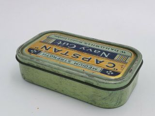 Vintage Pipe Tobacco Tin Full Strength Capstan Navy Cut Antique 3