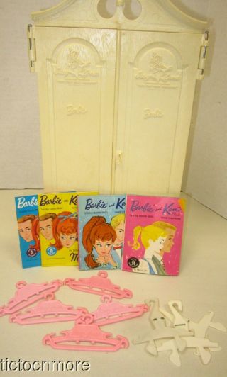 Vintage Barbie Susy Goose Wardrobe,  Fashion Booklets & Pink Hangers