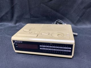 Sony Dream Machine Icf - C2w Clock Radio Beige