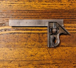 Rare Antique Tools Precision Machinist Square Woodwork Rule Bates Mfg.  Tool ☆usa