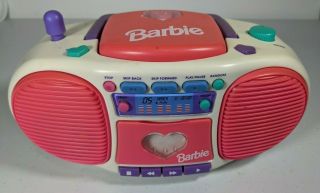 Vintage Barbie Dance With Me Talking Boombox Be - 160 - Corrosive Battery