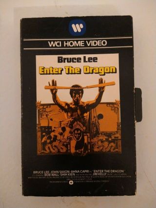 Rare Enter The Dragon Vhs 1973 Martial Arts Bruce Lee Warner Home Video 1979