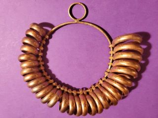 Antique Brass Jewlers Ring Sizer Gauge By H.  R.