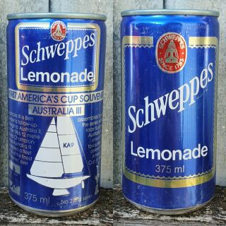 Rare Schweppes Lemonade Soft Drink Can (america 