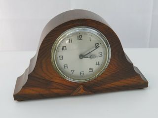 Vintage Wooden Oak Art Deco Mantle Clock For Restoration