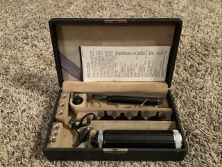Vintage Otoscope Auriscope National Electric Instrument Co.  W/accessories