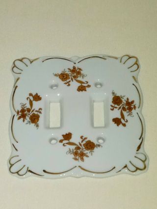 Vintage Lefton China Light Switch Cover Plate Hand Painted