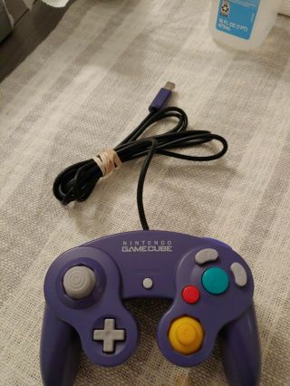 Nintendo Gamecube Controller Indigo Purple & Clear Oem Rare