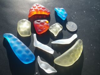 Sea Glass,  Rare Hobnail,  Red,  Blue And Opal