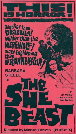 Rare 16mm Feature: The She Beast (barbara Steele) Horror / Dir.  Michael Reeves