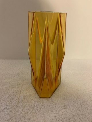 Kopp Kgi Art Glass 6.  75 " Tall Modernistic Line Sculptured Vase Rare