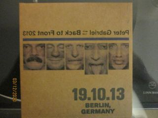 Peter Gabriel Live Back To Front 2013 Berlin Germany 19 10 13 Very Rare Double