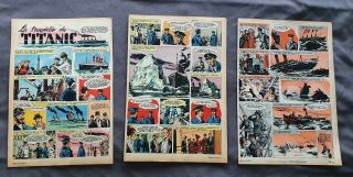 Rare Pages From An Old Comic Telling The White Star Line Titanic Disaster Story.