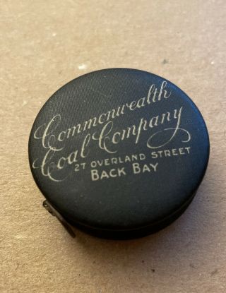 Antique Celluloid Tape Measure Parisian Novelty - Commonwealth Coal Co.  Boston