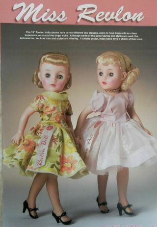 20p History Article,  Id Pics - Vtg Ideal Miss Revlon Dolls - 15 - 23 " Sizes