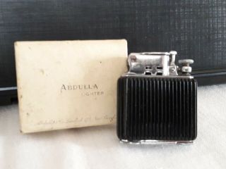 Et Rare Ancien Briquet Abdulla Petrol Lighter Semi Automatic Bakelite