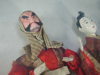 HINA NINGYO 183 Japanese Antique Gofun Silk Samurai Warrior Musha Dolls Figures 3