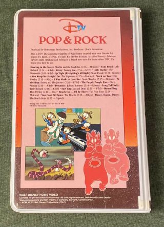 WALT DISNEY DTV Pop & Rock 1984 Rare Animated Music Videos VHS Clamshell 3